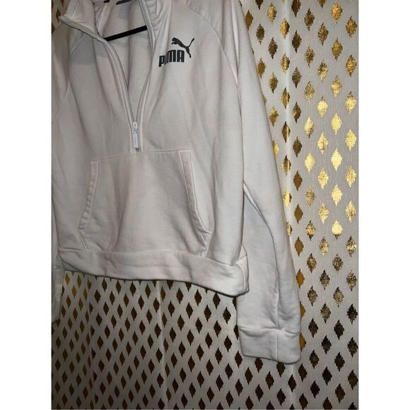 Puma half zip white sweater size S - Picture 3 of 5